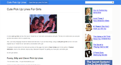 Desktop Screenshot of cutepickuplines.info