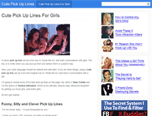 Tablet Screenshot of cutepickuplines.info